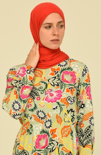 Wassergrün Hijab Kleider 85006C-01