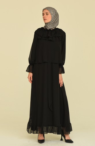 Black Hijab Dress 15013-01