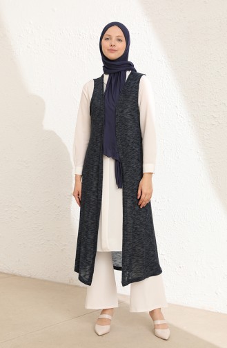 Dunkelblau Strickjacke 8491-01
