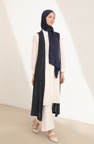 Dunkelblau Strickjacke 8491-01