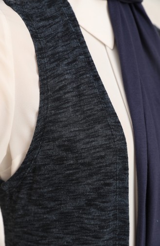 Dunkelblau Strickjacke 8491-01