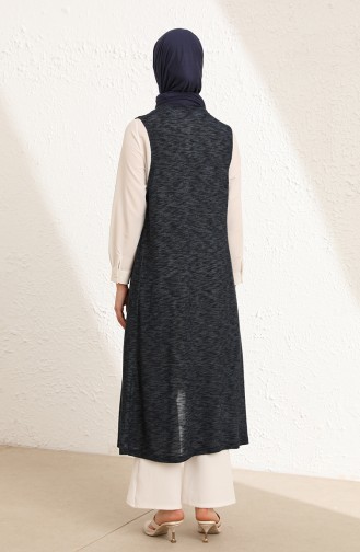 Dunkelblau Strickjacke 8491-01