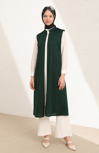 Gilet Sans Manches Vert emeraude 1665-01