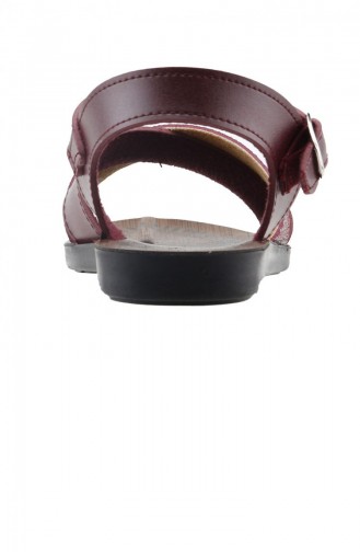 Ayakland Jsm 58255 Günlük Kemerli Bayan Sandalet Terlik Bordo
