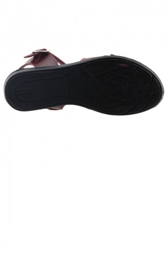 Ayakland Jsm 58255 Günlük Kemerli Bayan Sandalet Terlik Bordo