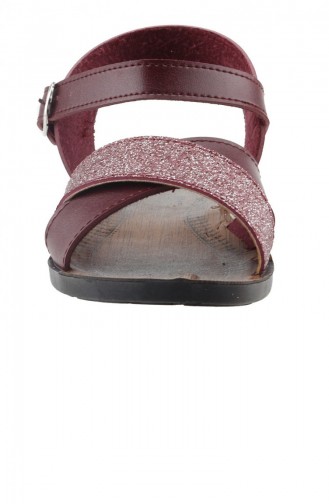 Ayakland Jsm 58255 Günlük Kemerli Bayan Sandalet Terlik Bordo