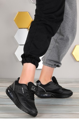Dunlop 1783 Air Günlük Fileli Kadın Yürüyüş Spor Ayakkabı Siyah
