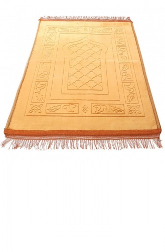 Lüks Kadife Peluş Seccade Gold 70 X 110 Cm 750 Gr
