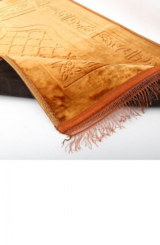 Lüks Kadife Peluş Seccade Gold 70 X 110 Cm 750 Gr