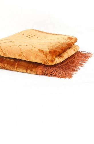 Lüks Kadife Peluş Seccade Gold 70 X 110 Cm 750 Gr