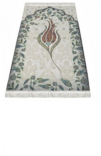 İnce Pamuk Seccade Yeşil Lale 70X117 Cm 370 Gr