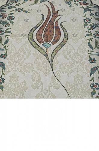 İnce Pamuk Seccade Yeşil Lale 70X117 Cm 370 Gr