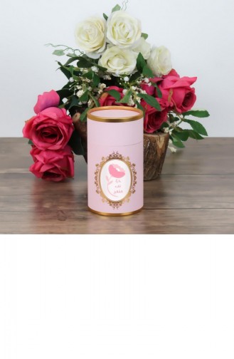 Çocuklar İçin Silindir Kutulu 18X10 Namaz Seti Pembe 34X57 Cm 180 Gr