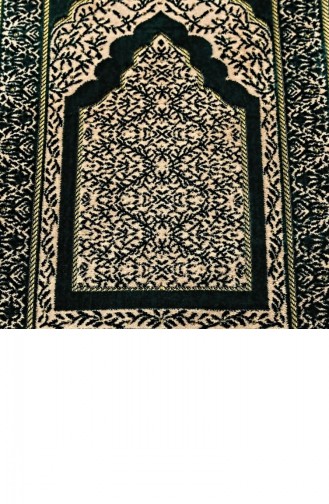 Kadife Çocuk Seccadesi Yeşil 39X80 Cm 180 Gr Tesbih Hediyeli