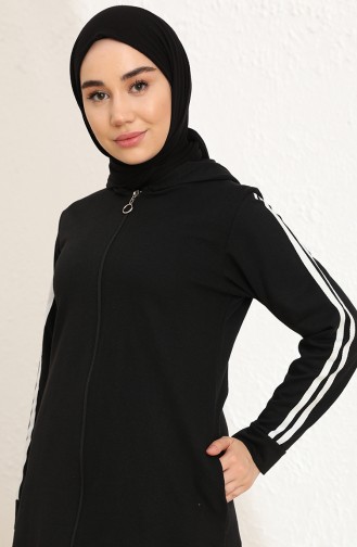 Tofisa Şeritli Eşofman Takım 4126-02 Siyah