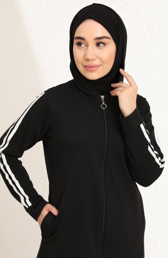 Tofisa Şeritli Eşofman Takım 4126-02 Siyah
