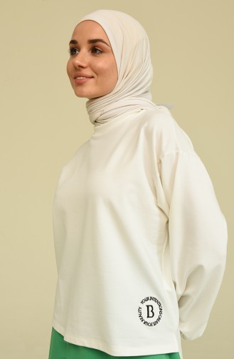Bluz Etek İkili Takım 0037-01 Ekru Yeşil