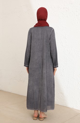 Grau Hijab Kleider 9494-01