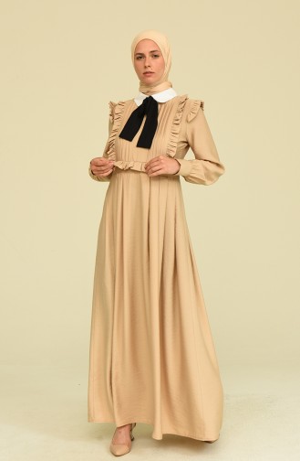 Beige Hijab Dress 228331-01