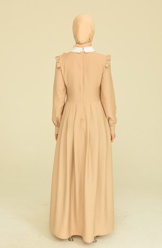 Beige Hijab Dress 228331-01