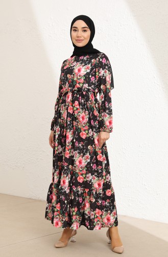 Black Hijab Dress 3802E-01