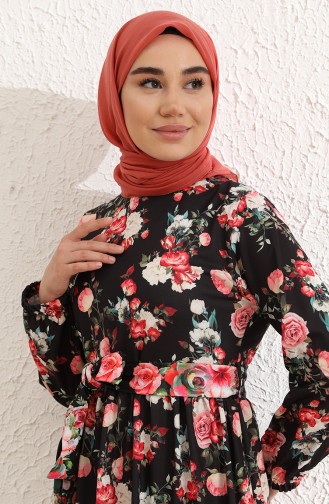 Red Hijab Dress 3802G-01