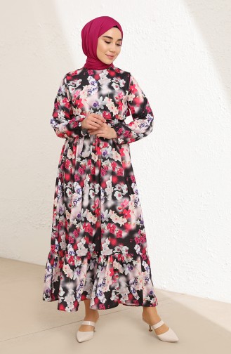 Black Hijab Dress 3802J-01