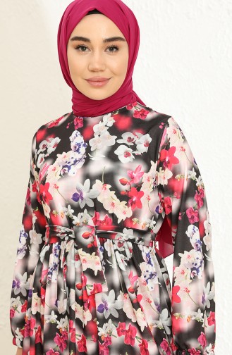 Black Hijab Dress 3802J-01