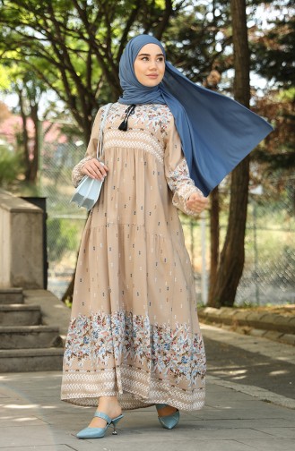 Mink Hijab Dress 5073-05