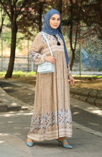 Mink Hijab Dress 5073-05