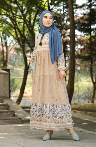 Mink Hijab Dress 5073-05