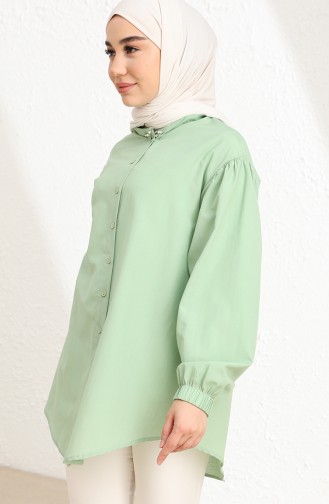 Light Mint Green Overhemdblouse 15043-04