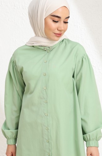 Light Mint Green Overhemdblouse 15043-04