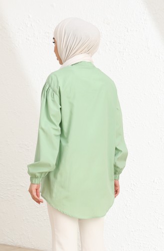 Light Mint Green Overhemdblouse 15043-04