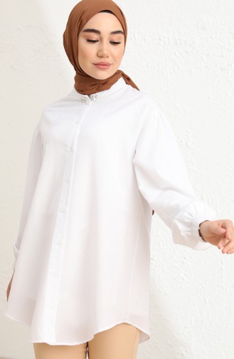 White Overhemdblouse 15043-01