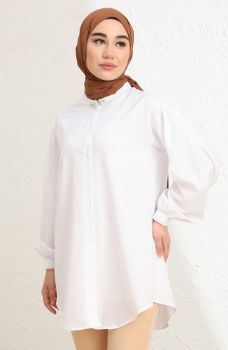 White Overhemdblouse 15043-01