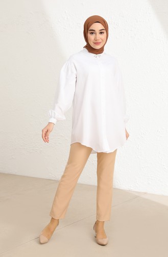 White Overhemdblouse 15043-01