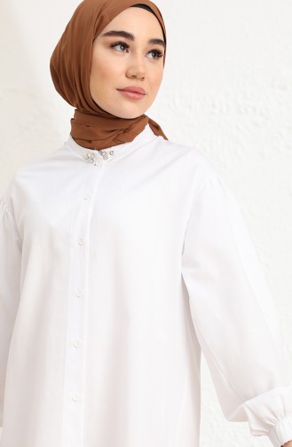 White Overhemdblouse 15043-01