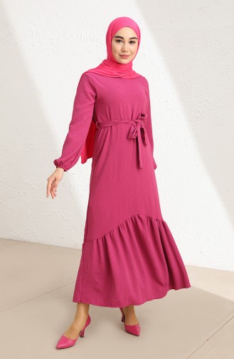 Fuchsia Hijab Dress 1001-01