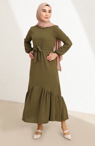 Khaki İslamitische Jurk 1001-05