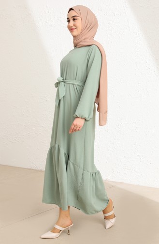 Mint Green Hijab Dress 1001-07