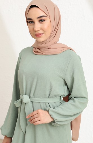 Mint green İslamitische Jurk 1001-07