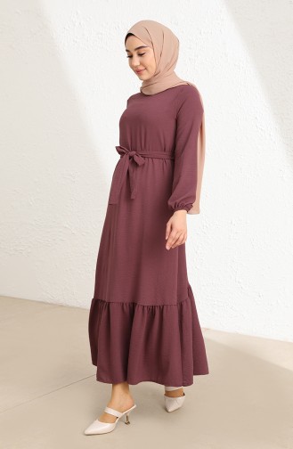 Dark Violet Hijab Dress 1001-08