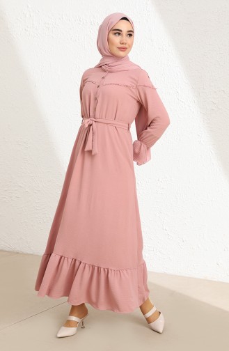 Powder Hijab Dress 1002-05