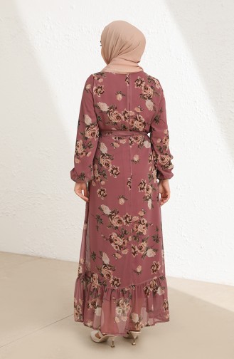 Dusty Rose Hijab Dress 3114-09