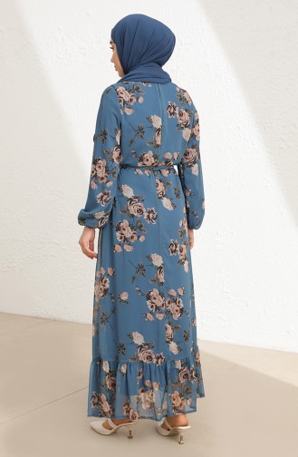 Indigo Hijab Dress 3114-10