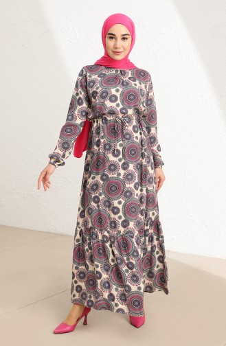 Creme Hijab Kleider 85002-01