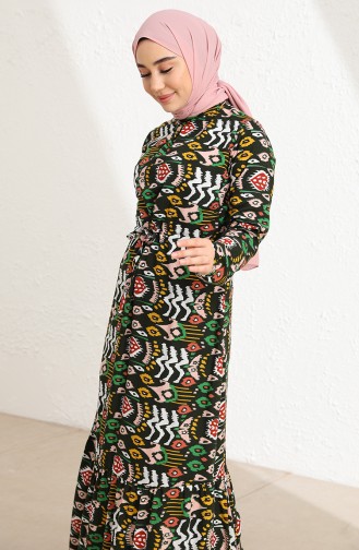 Khaki Hijab Dress 85002C-01