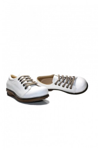 Keçeli Sm01 Günlük Bağcıklı Kadın Ayakkabı Kış 21 Beyaz