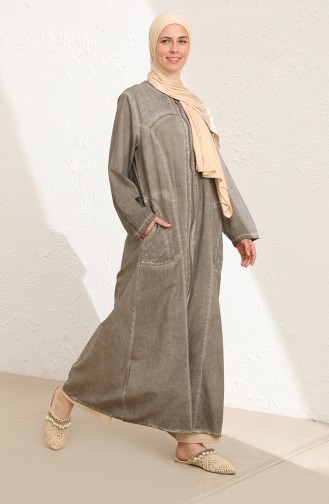 Beige Abayas 1616-03